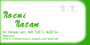 noemi natan business card